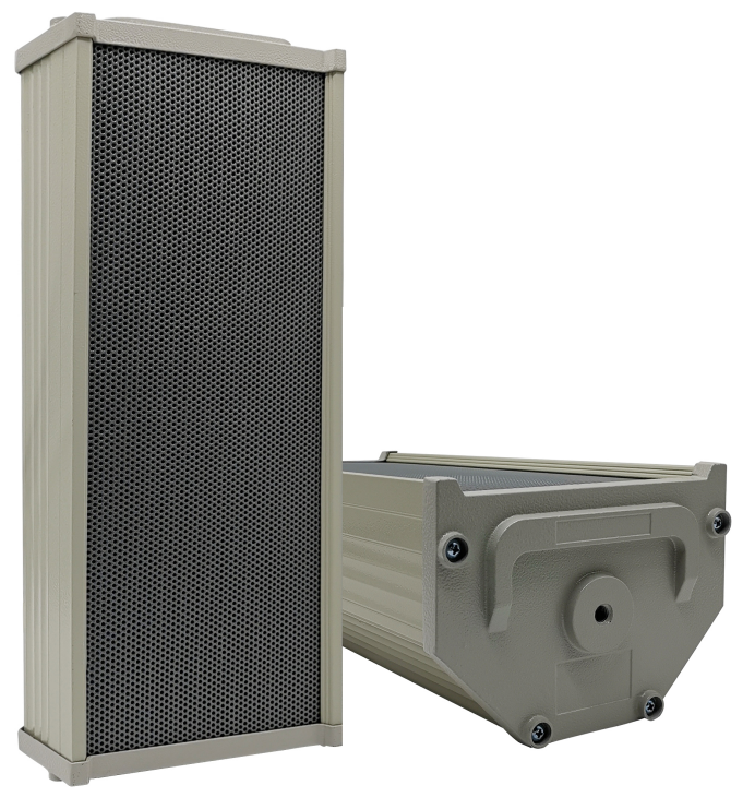 5寸（DSP）防水音柱                                                                                                                                 额定功率：60W 输入电压：70-100V ； 灵敏度(1m,1W)：92dB； 最大声压级(1m)：110dB； 频响：80-16,000Hz； 尺寸（H×W×L）：770×160×115mm；                                  净重量：5.1KG 整件重量32KG                喇叭单元：5寸*5                          防护等级：IP56防水                     材质：全铝                              内包装尺寸：780*320*130MM                     外包装尺寸：800*345*455MM