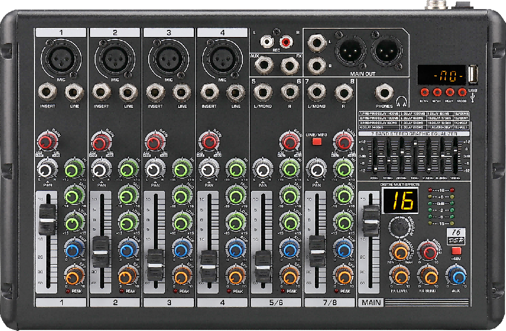 8路调音台
